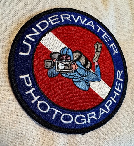 PARCHE DE FOTÓGRAFO SUBMARINO FOTOGRAFÍA DE BUCEO bordado engranaje de hierro - Imagen 4 de 4