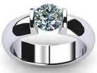 1 Ct Vvs1 Ice White Round Real Moissanite Wedding Ring Sterling Silver Size 7