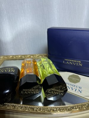 Monsieur Lanvin perfume set 60 ml edt, 60 ml AS/ savon. Vintage