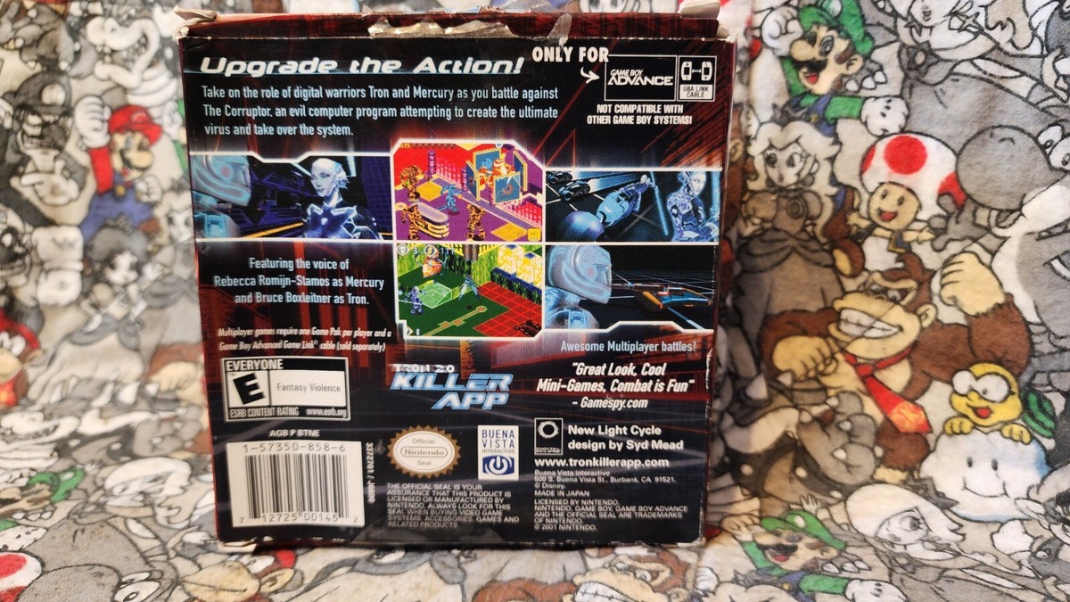 Tron 2.0: Killer App Game Boy Advance GBA Vtg 2004 Complete Tron 2.0: Killer App Game Boy Advance GBA Vtg 2004 Complete