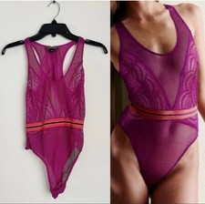 Victoria's Secret Hot Pink Lace Bodysuit NWT Size Small