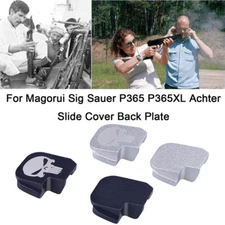 for Sig Sauer P365 P365XL Rear Slide Cover Back Plate Black - Choose Design