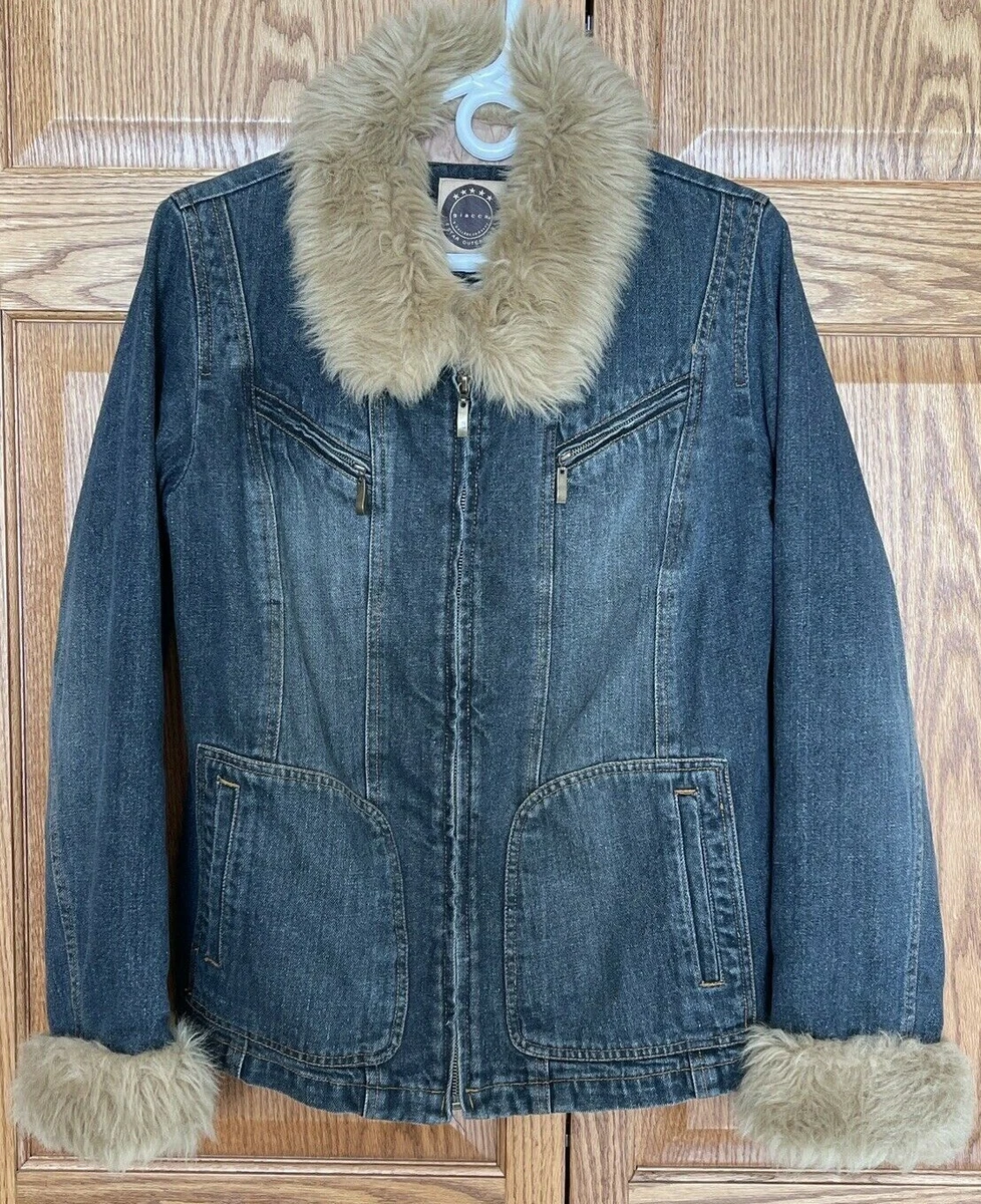 Blue Washed Girls Denim Jacket Fur Collar at Best Price in Delhi | Bueno  International