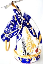 Horse Status Artistic Painted  SUPERB BEAUTIFUL Decorative Art UNIQUE PIECE