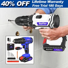 21V 45Nm Cordless Drill Electric Impact Drill Screwdriver With Battery & Charger