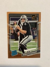 2023 Donruss Clearly Aidan O’Connell Rated Rookie Bronze 02/75