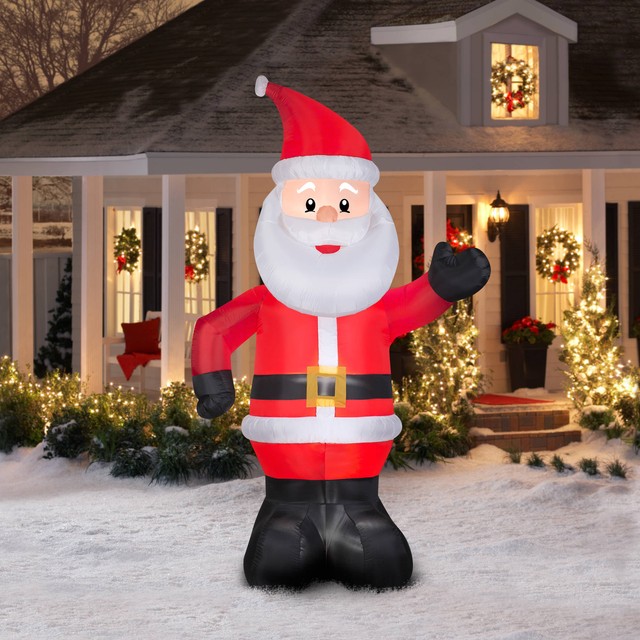 Giant 10' Santa Claus Gemmy Christmas Airblown Inflatable Holiday Yard Decor Holiday Time 10 FT Giant Santa Airblown Inflatable - Giant 10' Santa Claus Gemmy Christmas Airblown Inflatable Holiday Yard Decor