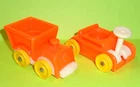 VINTAGE Fisher Price Little People 656 Little Riders Train and Car Orange
