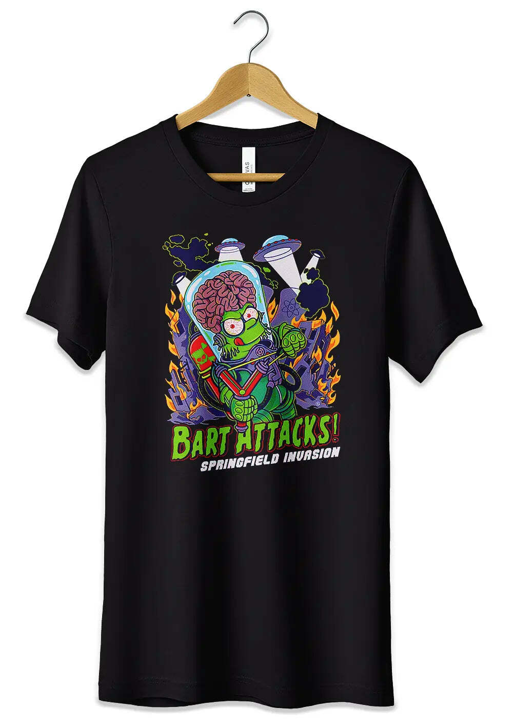 T-Shirt Maglietta Bart Mars Attack The Simpson Tshirt Cotone Unisex Idea Regalo