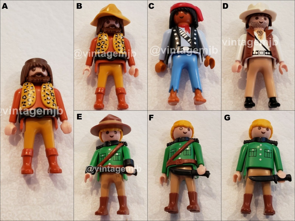 PLAYMOBIL VINTAGE 3042 JUNGLE PIRATE NATIVE BOSS 3884 MOUNTED ...