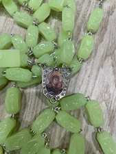 Huge Luminous Glow in the Dark Rosary Beads Wall Hanging Jerusalem Jesus Pray