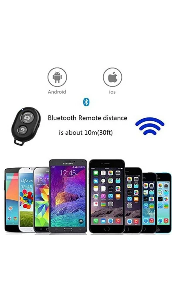 Iphone Tripod Selfie Bluetooth Remote Smartphone Gopro Streaming Tik Tok - Image 4 of 4