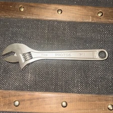 Stanley PROTO 8" Adjustable Wrench 708 Made in USA Chrome NEW