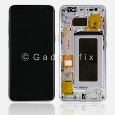 Gray Samsung Galaxy S8 OLED Display LCD Touch Screen Digitizer Frame Replacement