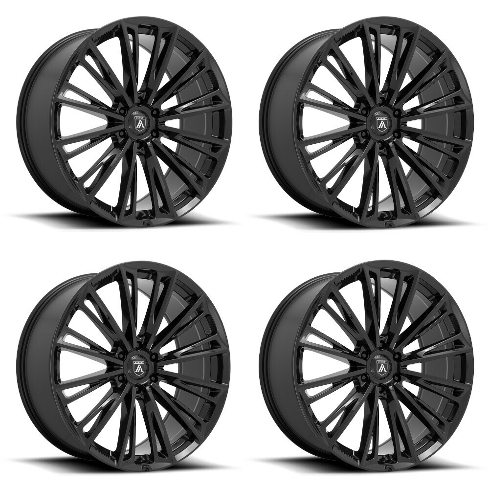 Image of Set 4 Asanti Black ABL30 Corona Truck 22x9 5x115 Gloss Black Wheels 22" 15mm