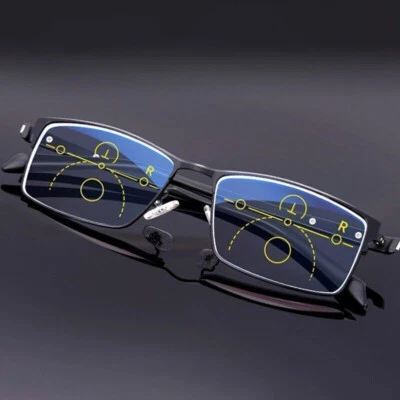 MARKENLOS Presbyopie Brille Multifokale Lesebrille Smart Progressive Anti Blau Licht