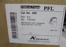 Alpha Pro Tech Cat 695 N95 Respirator w/2 Headbands Niosh Approved Teal Stripe