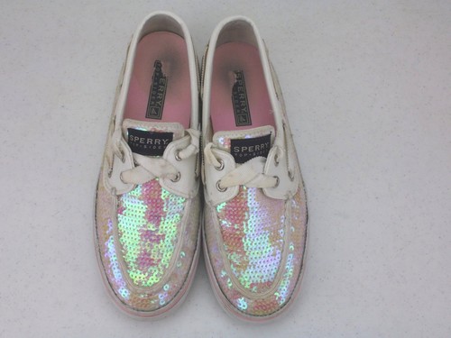 Sperry Top-Sider Women's Pink Sequin Casual Boat Shoes size 6M. T2 - Picture 5 of 8