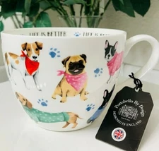 English Portobello By Design Bone China Pet Christmas Coffee Mug Cup, YOU PICK 1