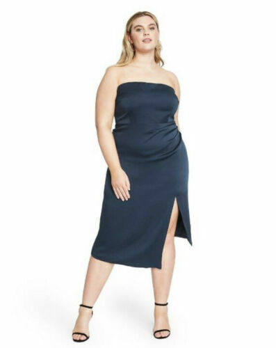Womens Strapless Side-Slit Dress - CUSHNIE for Target Navy Blue Size 4 NWT  $50 # 191906907484 | eBay