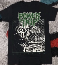 Vtg Power Trip Band Tour Concert Heavy Cotton Black All Size Unisex Shirt