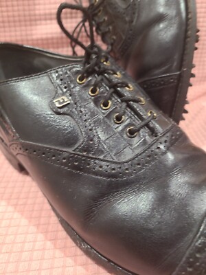 Mocassins Vintage FootJoy En Alligator – Noir – Fabriqués En Italie – 9 D