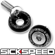 2pc Black Fender Washer Anodized License Plate Bolts 2pcs For 10mm Bolt Z5 2pc Black Fender Washer Anodized License Plate Bolts 2pcs For 10mm Bolt Z5