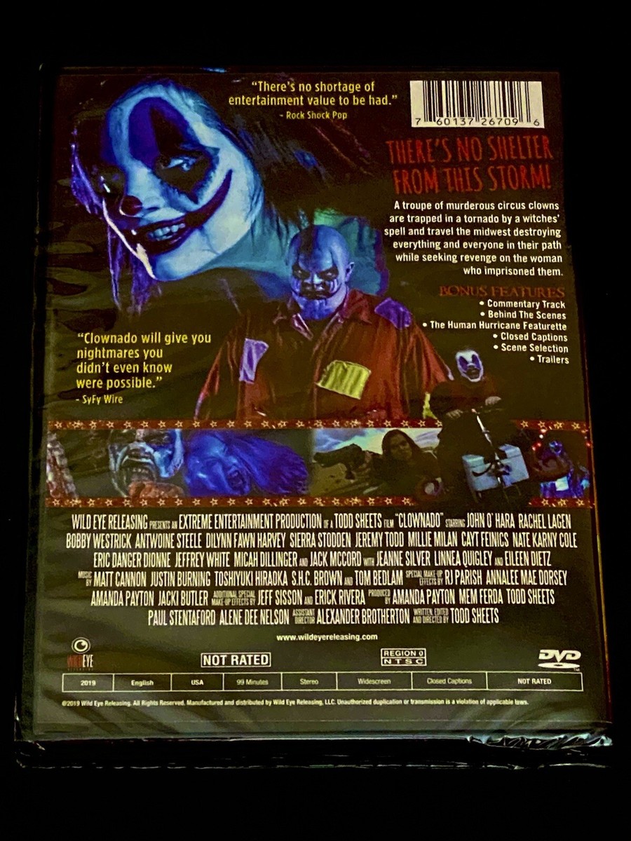 Clownado (DVD, Wild Eye Releasing, 2019 Horror Film) BRAND