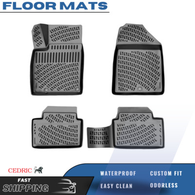 Car Floor Mats Liner for Kia XCeed 2019-2024 3D Rubber TPE All-Weather Black