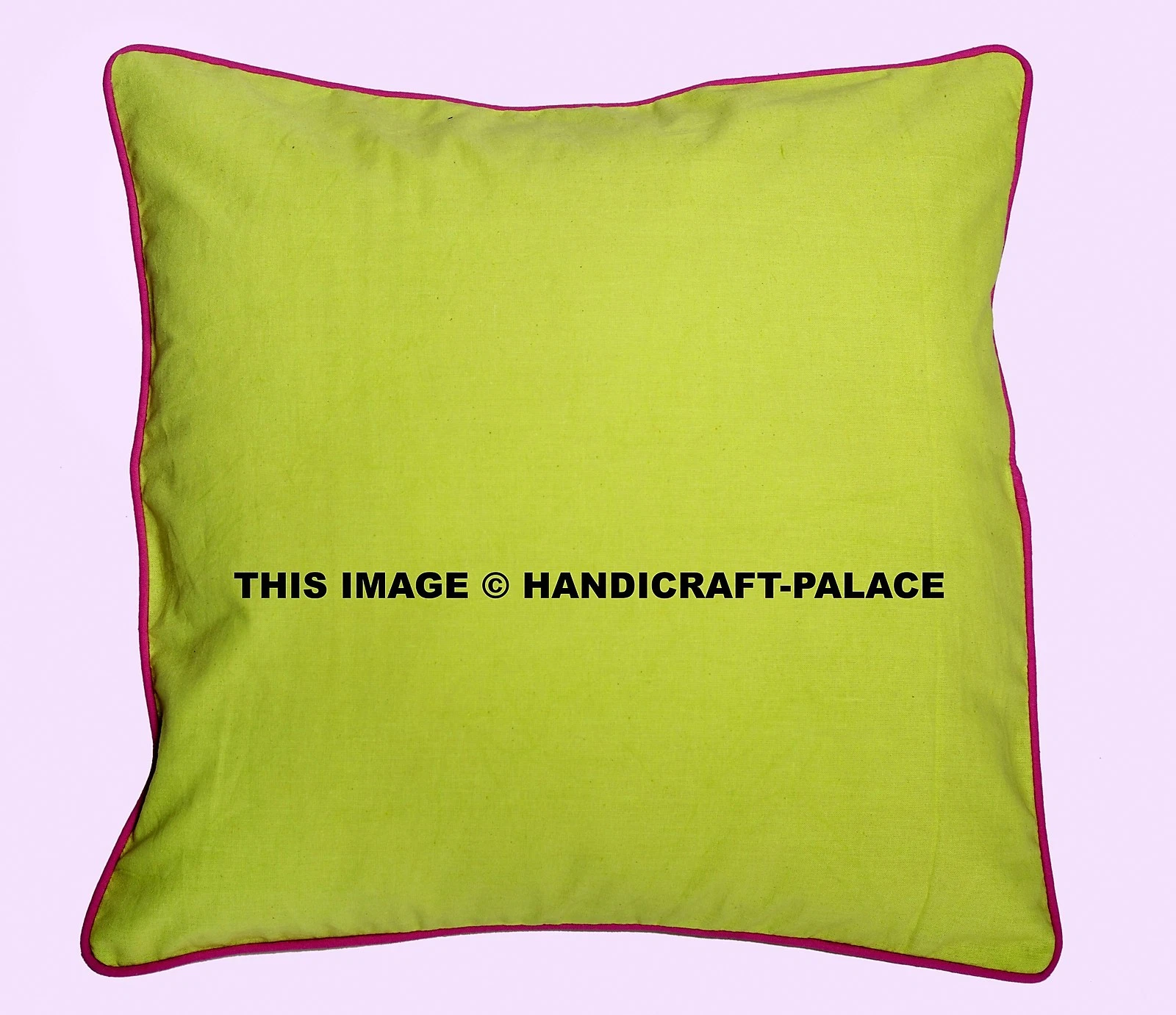 Indien Cotton Sofa Sham Green Cushion Cover 16" Plain Solid Throw Home Decor Art