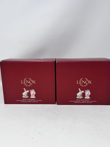 Lenox MERRY GRINCHMAS Salt & Pepper Set New In Box - Picture 9 of 10