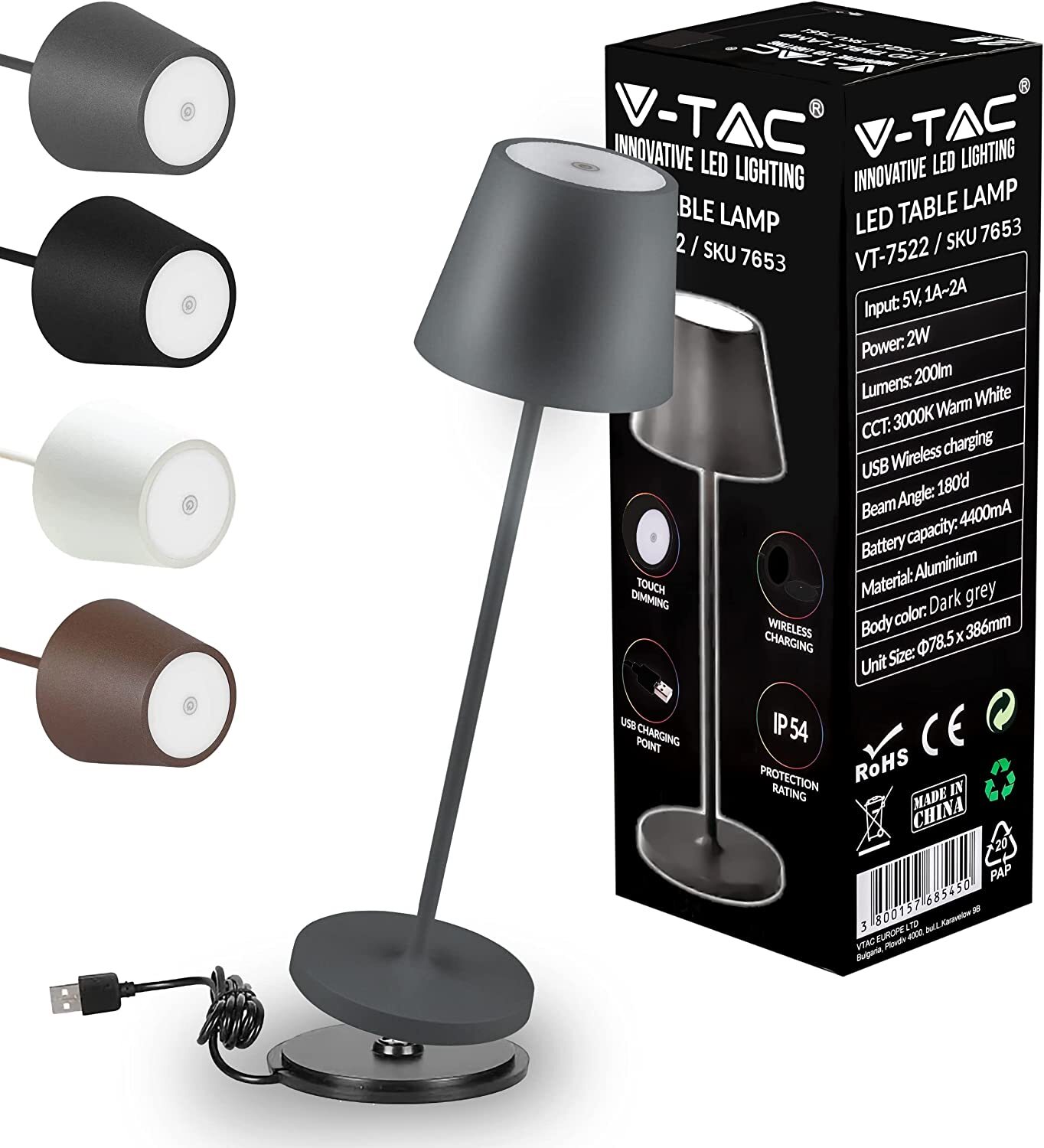 Lampada senza Fili V-TAC LED: Basta Cavi in Casa! Ricaricabile e Bella