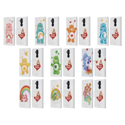 OFFICIAL CARE BEARS CLASSIC LEATHER BOOK WALLET CASE COVER FOR NOKIA PHONES