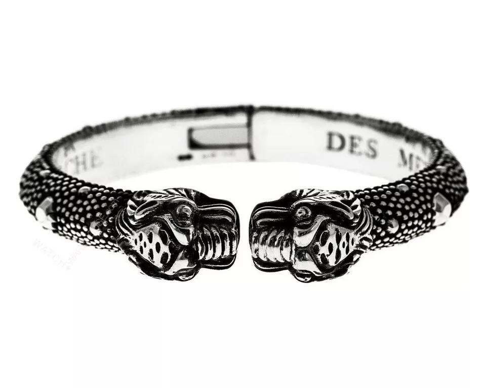 Bracelet GUCCI Garden en argent sterling noir finition Aureco YBA454240001