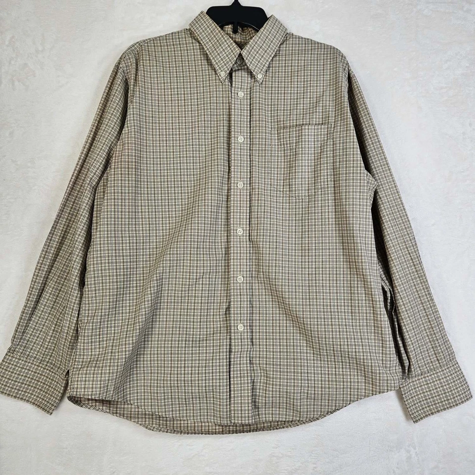 Camisa de vestir Dockers para hombre grande 16-16,5 manga larga abotonada a cuadros Foto 2 de 4