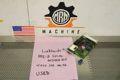 Leukhardt Systemelektronik PFE-2 S21.06 Module W/ RSI 232 186.02 Used Warranty