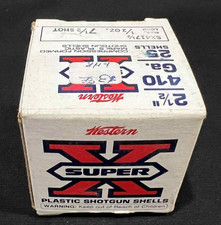 Vintage WINCHESTER WESTERN Super X 410 GA. Gauge Shotgun Shells Ammo Empty Box