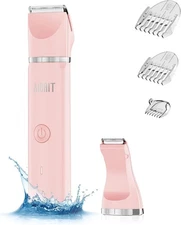 2 in 1 Electric Bikini Trimmer for Women Hair Groomer Razor Body Shaver with Gel