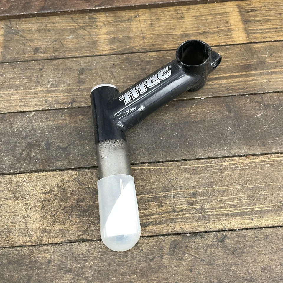 Vintage Titec T-Slot Quill Stem 1 1/8 25.4 90mm NOS New 4130 CrMo 90s MTB Black - Image 3 of 4