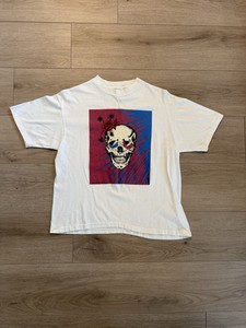 Vintage GLOW IN THE DARK SKULL Grateful Dead Tour Shirt 1985 size Large 