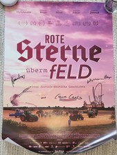 ROTE STERNE überm fELD - Poster/Plakat - 5 original Unterschriften