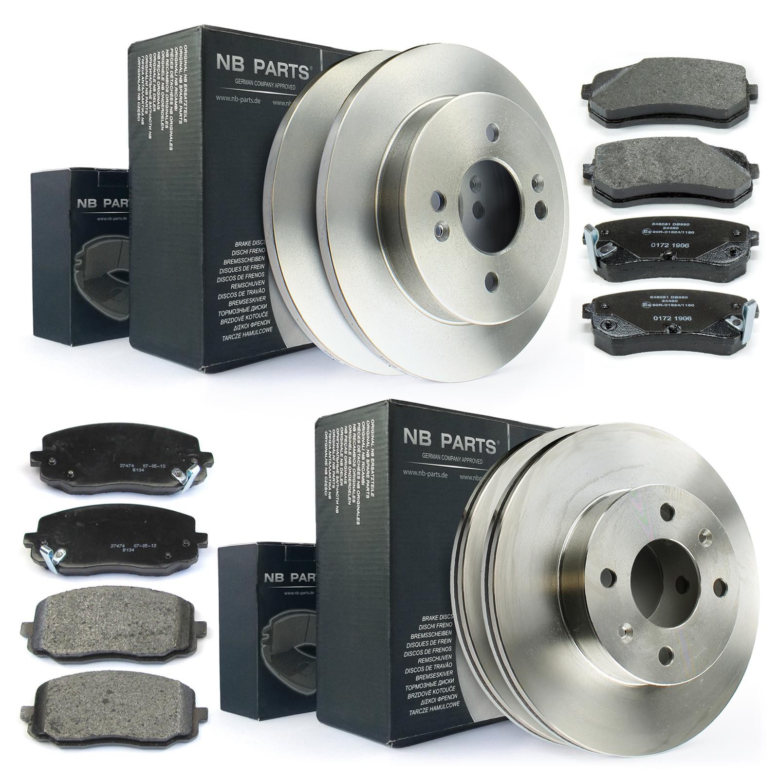 Brake Discs + Brake Pads Front + Rear for Hyundai i10 for Kia Picanto BA