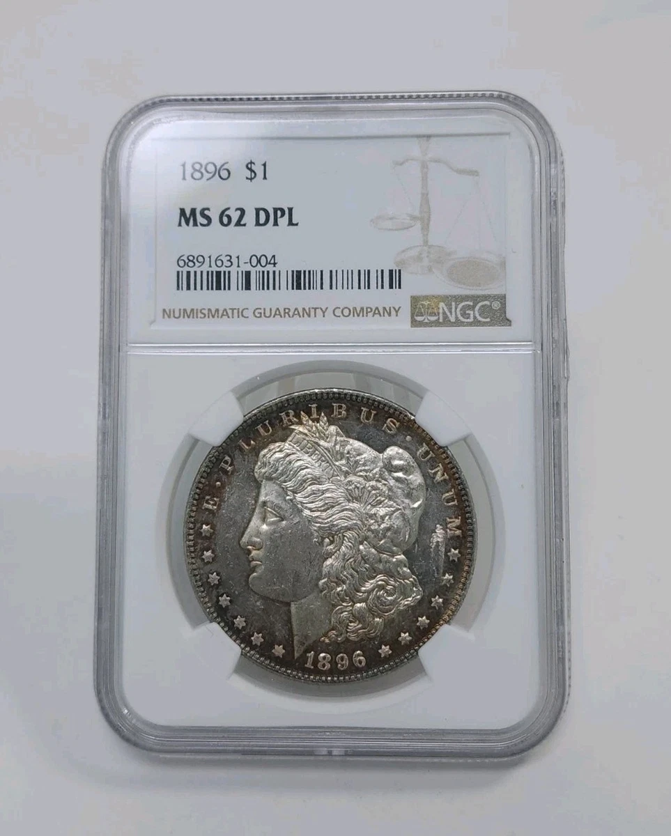 25+ MS 62 Graded 1896 Year Morgan US Dollars (1878-1921) for sale