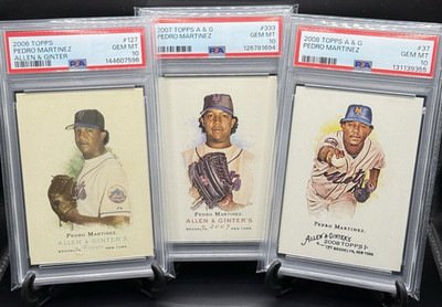 Pedro Martinez 2006 2007 2008 Topps Allen & Ginter HOF PSA 10