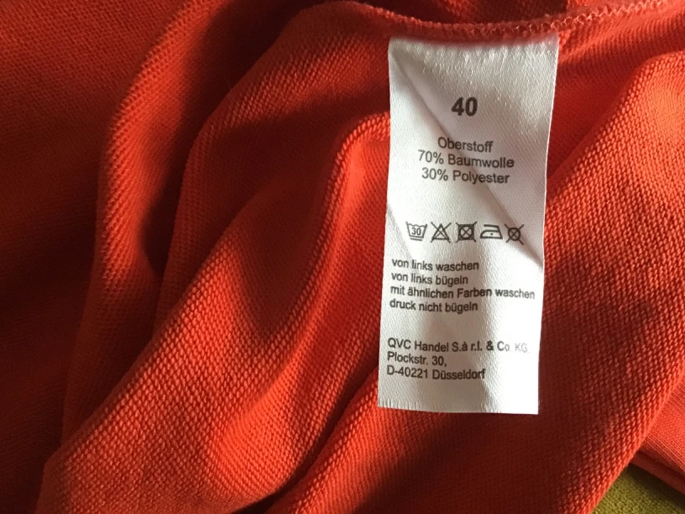 QVC Strandfein Sweatshirt Koralle Größe 40 - Bild 2 von 2