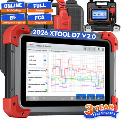 XTOOL D7 V2.0 Auto Diagnostic Tool Bidirectional Scanner IMMO Key Programmer
