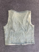 Fashion Nova Denim Corset Top Womens Small Bl...