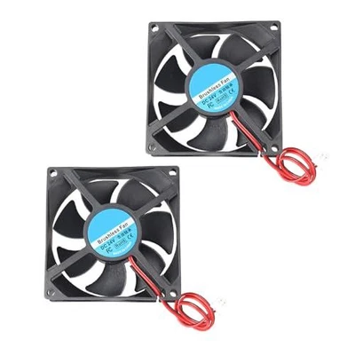 JOPTO 2PCS Mini Brushless Silent 3D Printer Cooling Fan 80x80x25mm 8025 DC 24V Fan 2