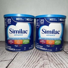Advance Similac Stage 1 Infant Formula 2 PACK with Iron 12.4oz, EXP 4/2026
