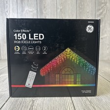 GE Color Effects 150-Count 12 ft Color Changing LED Christmas Icicle Lights